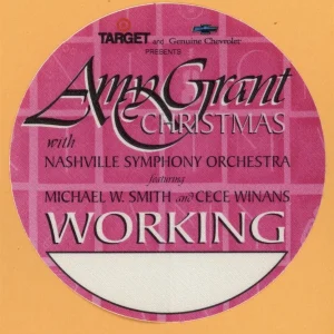 Amy Grant 1998 Christmas Concert Tour WORKING Backstage Pass