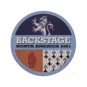 Bob Dylan 2001 Love and Theft Concert Tour Backstage Pass