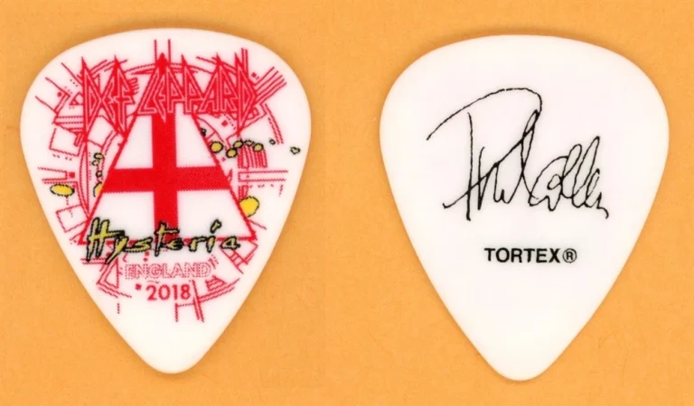 Def Leppard Phil Collen Vintage Guitar Pick - 2018 Hysteria Tour England