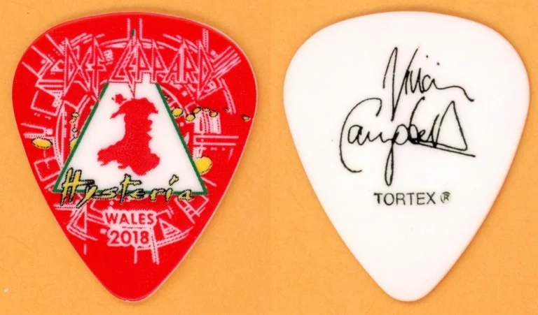 Def Leppard Vivian Campbell Vintage Guitar Pick - 2018 Hysteria Tour Wales