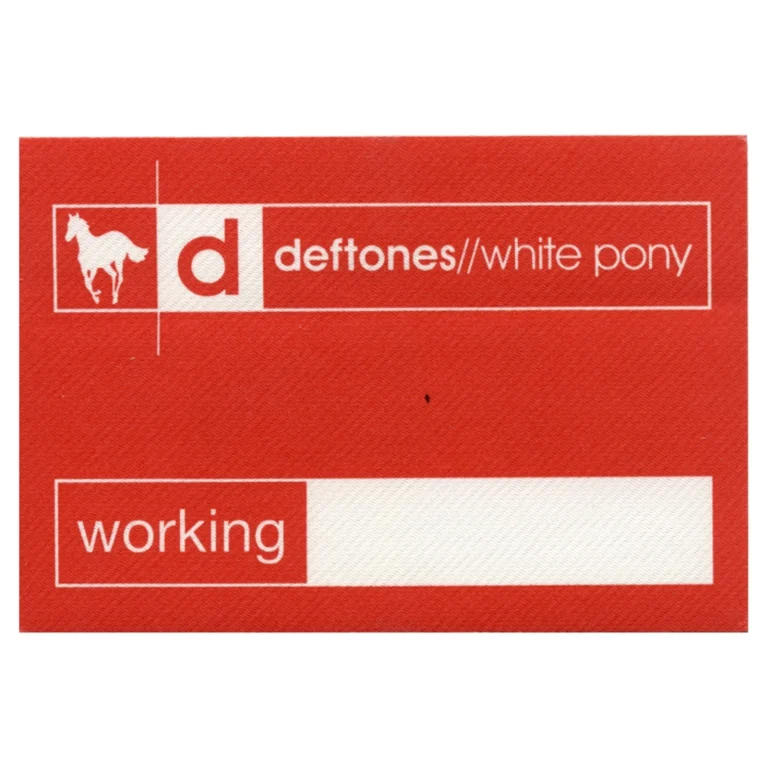 Deftones 2000 White Pony Concert Tour Working Backstage Pass