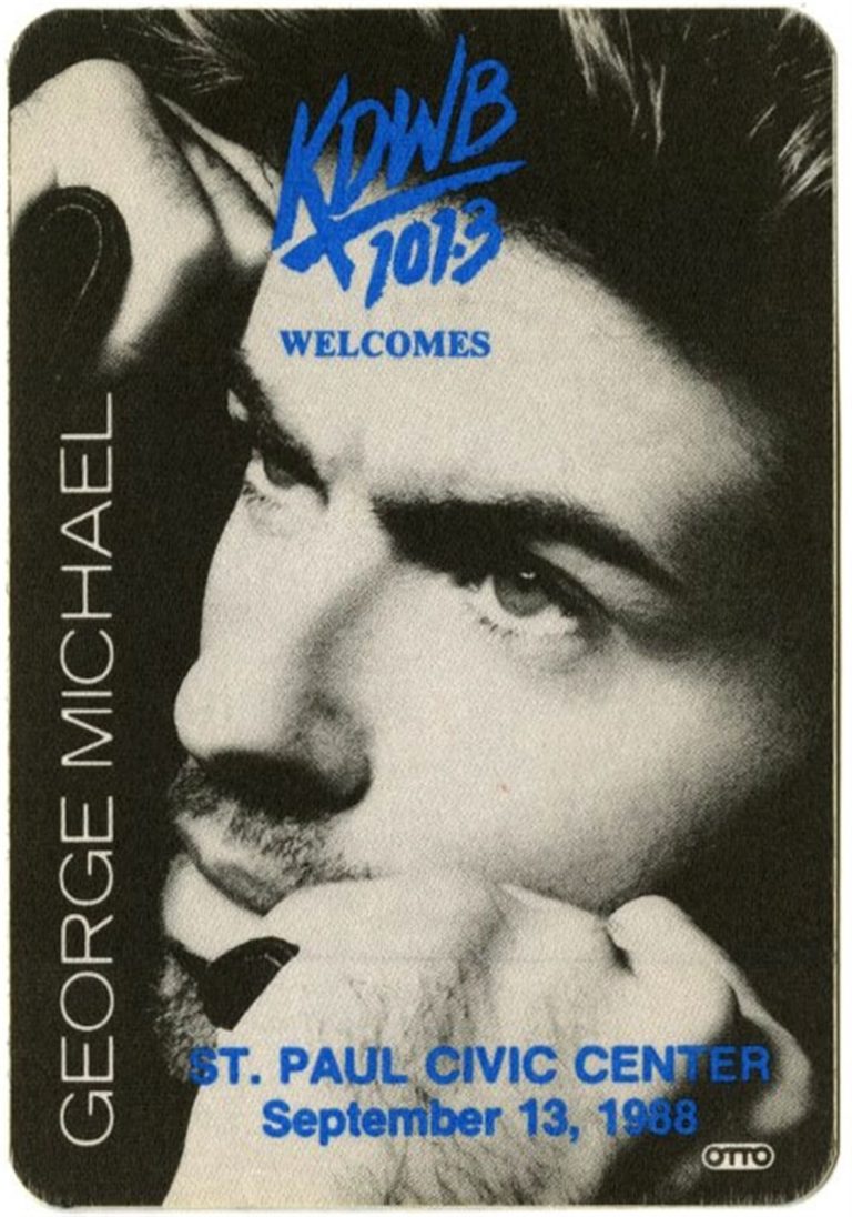 George Michael 1988 Faith Concert Tour Radio KDWB Promo Backstage Pass