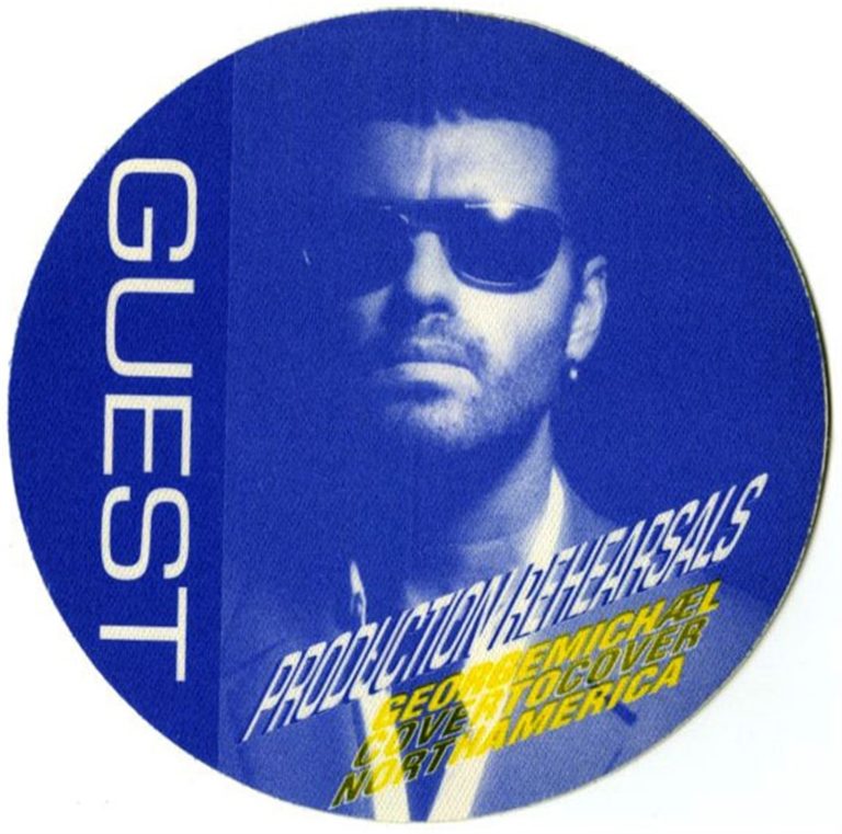 George Michael 1991 Cover to Cover Concert Tour Guest Backstage Pass