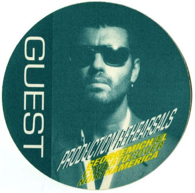 George Michael 1991 Cover to Cover Concert Tour Guest Backstage Pass