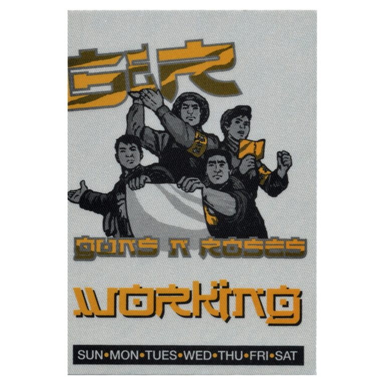 Guns N Roses 2002 Chinese Democracy Concert Tour Working Backstage Pass