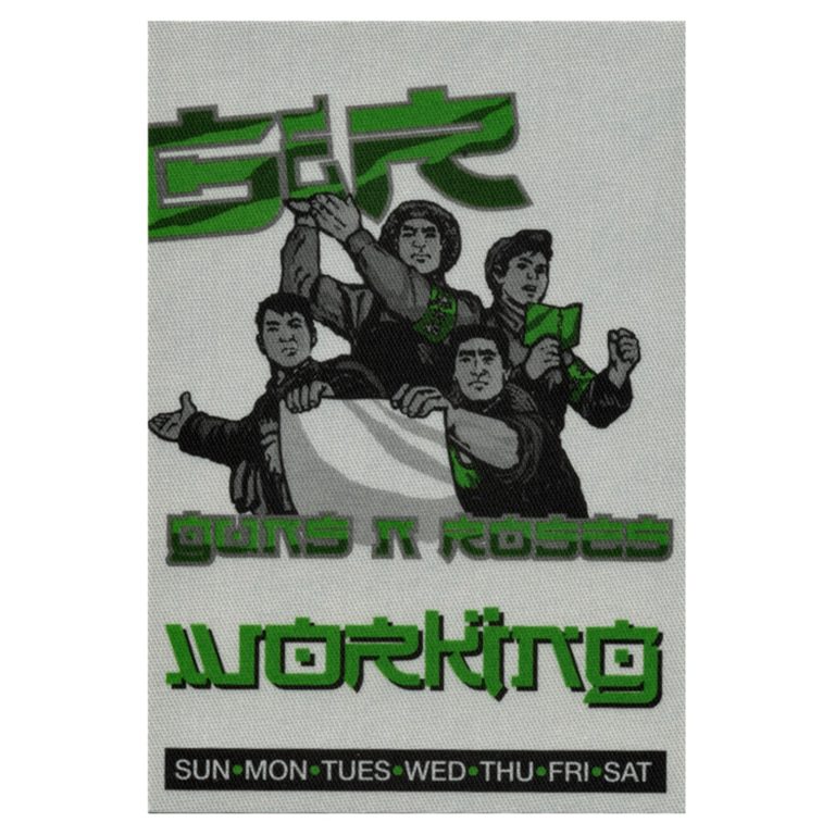 Guns N Roses 2002 Chinese Democracy Concert Tour Working Backstage Pass
