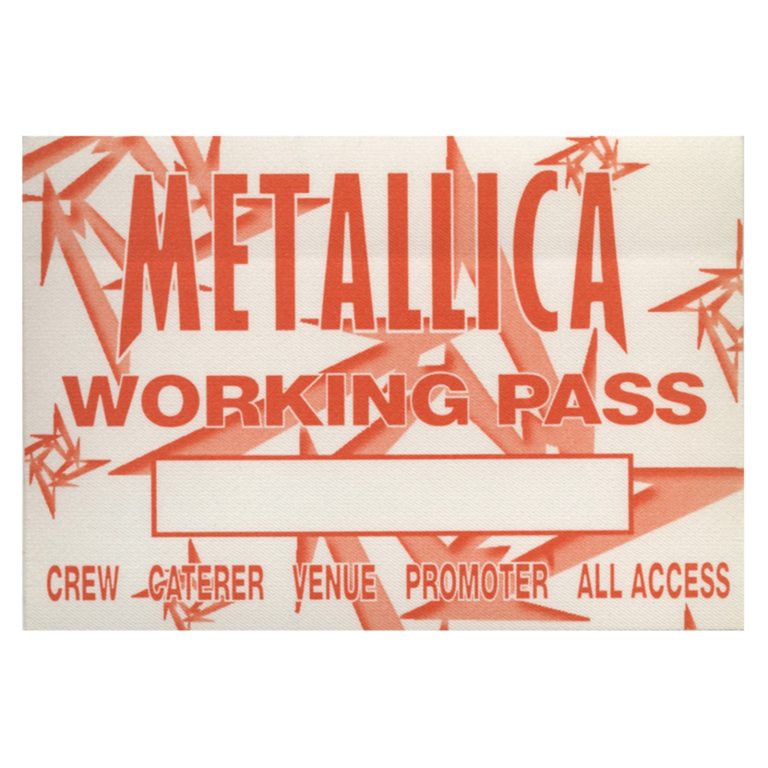 Metallica 1997 Load Concert Tour Working Crew Backstage Pass