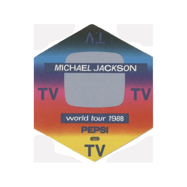 Michael Jackson 1988 Bad Concert Tour TV Backstage Pass