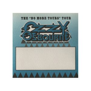 Ozzy Osbourne 1992 No More Tears Concert Tour All Access Backstage Pass