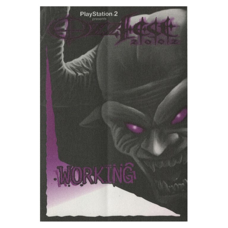 Ozzy Osbourne 2002 Ozzfest Concert Tour Working Backstage Pass