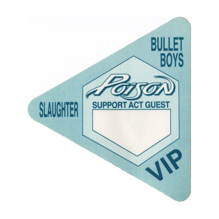 Poison 1990 Flesh & Blood Concert Tour Support Act VIP Backstage Pass