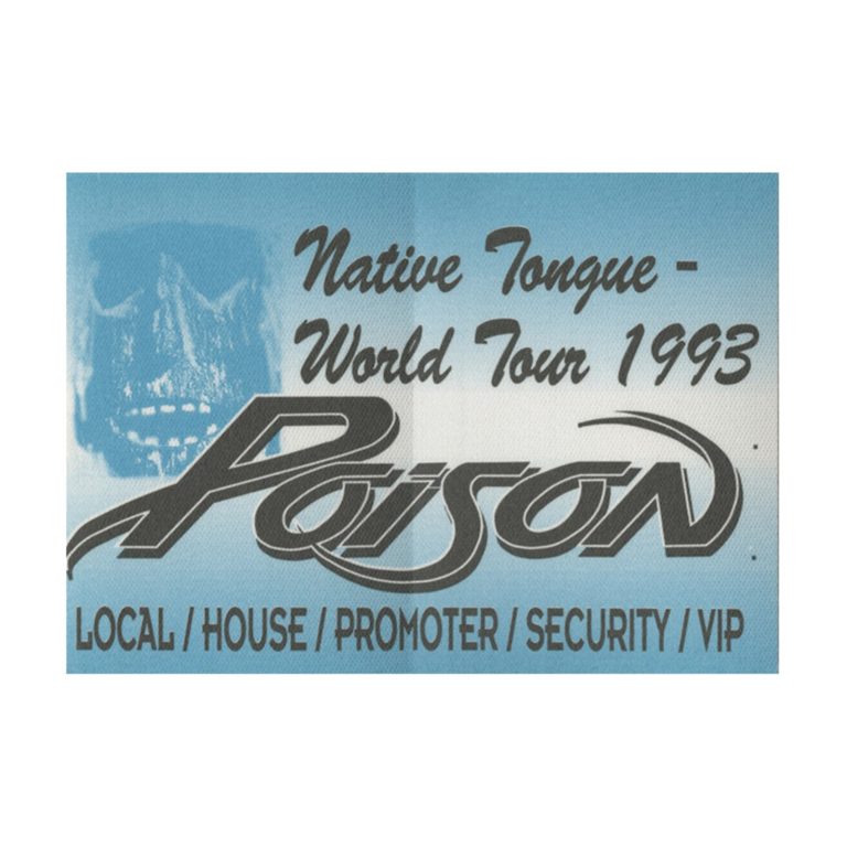 Poison 1993 Native Tongue Concert Tour Crew Backstage Pass