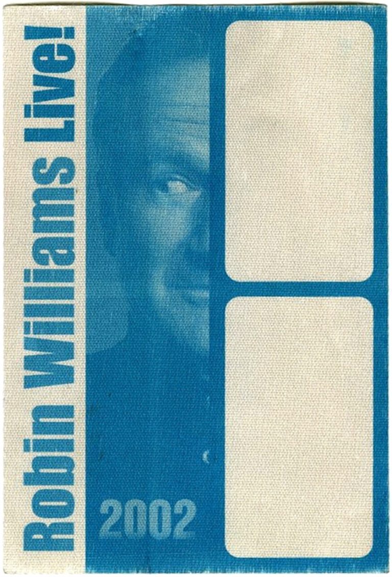 Robin Williams 2002 Live Concert Tour Working Backstage Pass