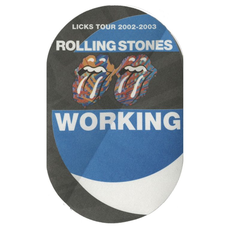 Rolling Stones 2002 Licks Concert Tour Working Backstage Pass