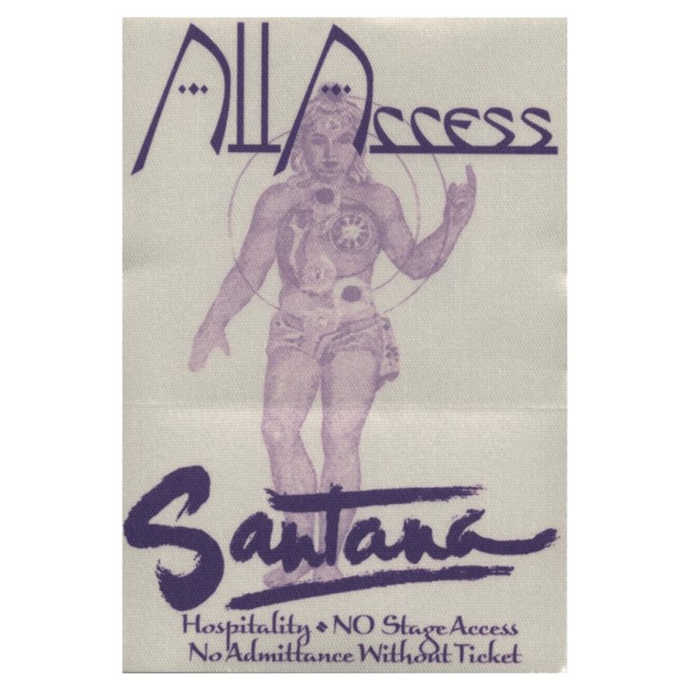 Santana 2002 Shaman Concert Tour All Access Backstage Pass