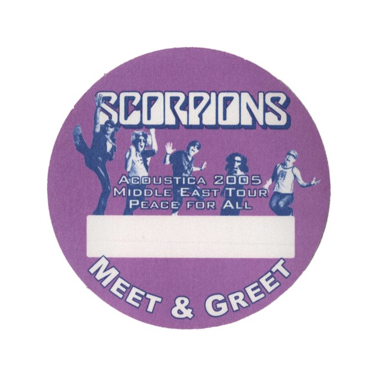 Scorpions 2005 Unbreakable Concert Tour Meet & Greet Backstage Pass
