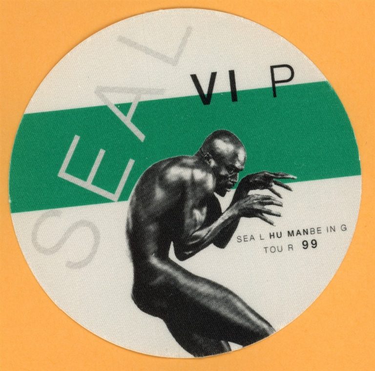 SEAL VIP Vintage Satin Backstage Pass - 1999 Human Being Tour