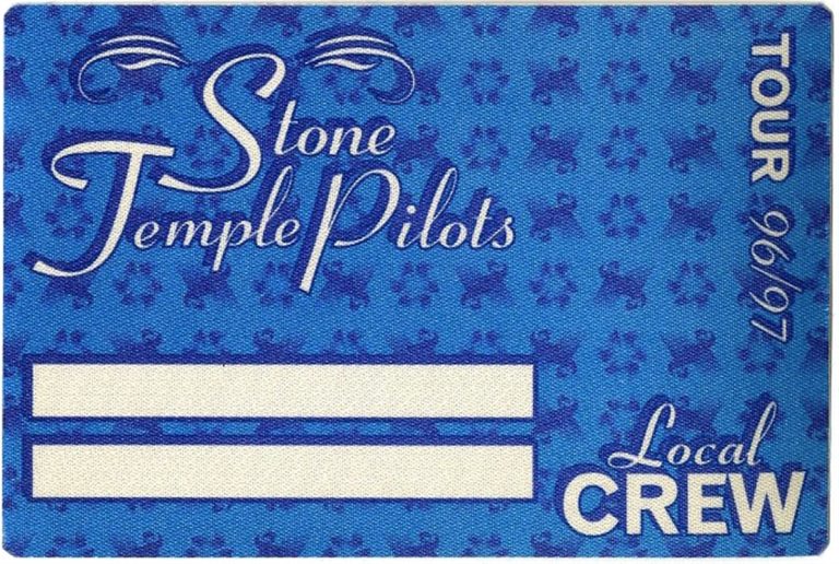 Stone Temple Pilots 1996 Vatican Gift Shop Concert Tour Crew Backstage Pass