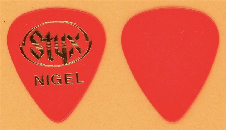 Styx Nigel Vintage Guitar Pick - 1990 Edge of the Century Tour