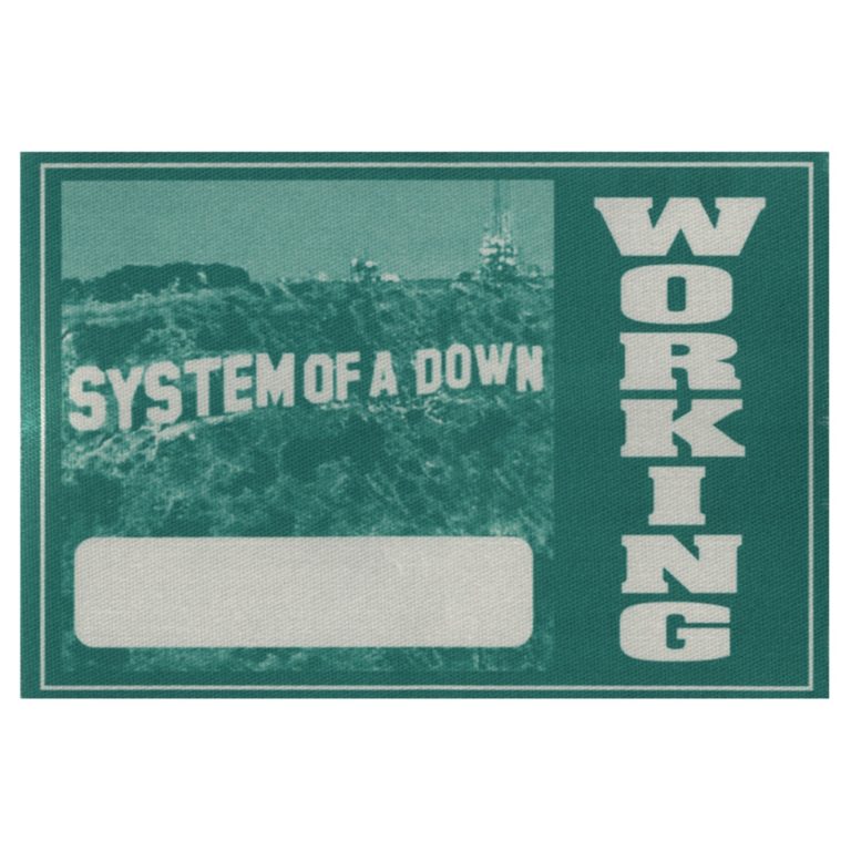 System of a Down 2001 Toxicity Concert Tour Working Backstage Pass