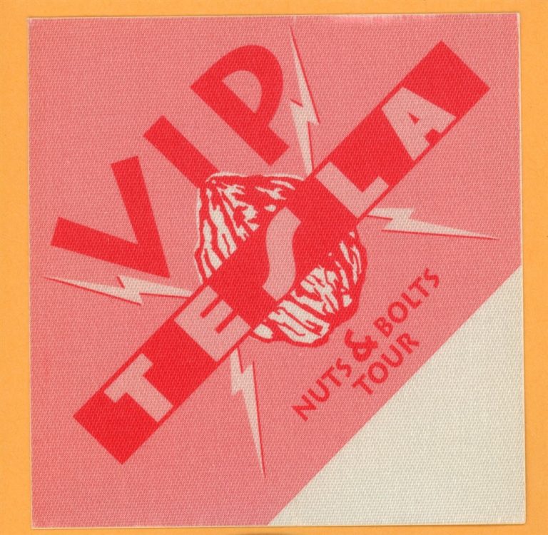 Tesla 1994 Nuts & Bolts Concert Tour VIP Backstage Pass