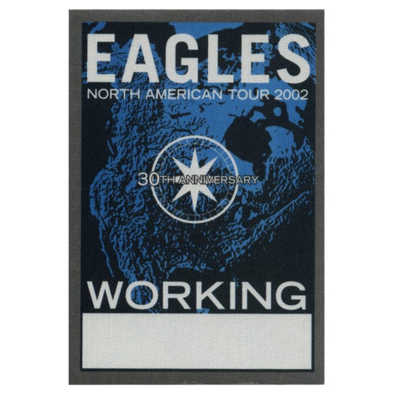 The Eagles 2002 30th Anniversary Concert Tour Working Backstage Pass