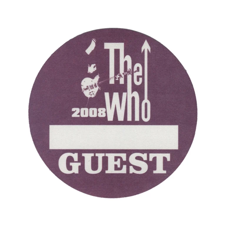 The Who 2008 Endless Wire Concert Tour Guest Backstage Pass
