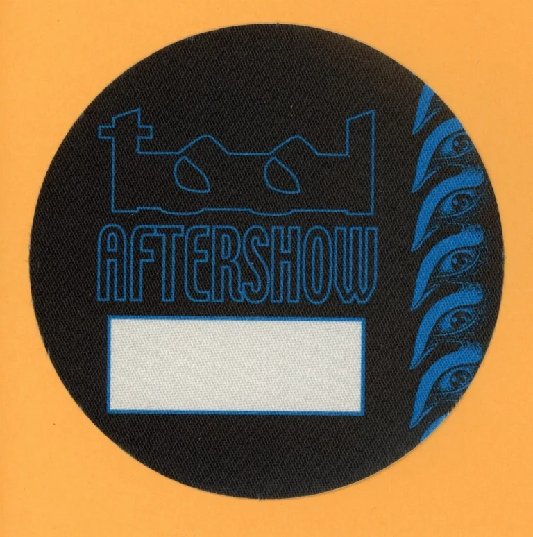 Tool 2001 Lateralus Concert Tour Aftershow Backstage Pass