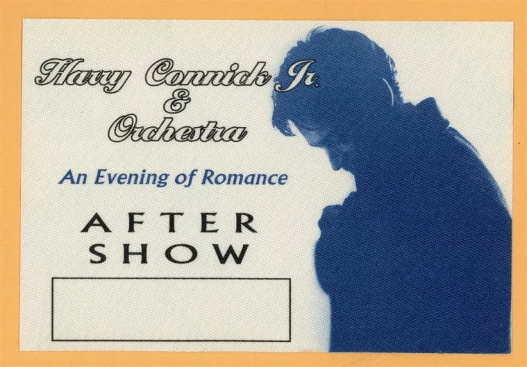 Harry Connick Jr. 1997 To See You Concert Tour AFTER SHOW Backstage Pass