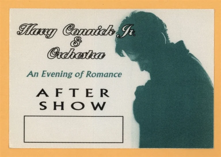 Harry Connick Jr. 1997 To See You Concert Tour AFTER SHOW Backstage Pass
