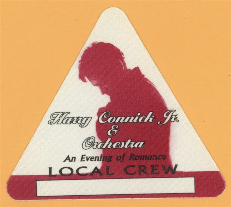 Harry Connick Jr. 1997 To See You Concert Tour CREW Backstage Pass