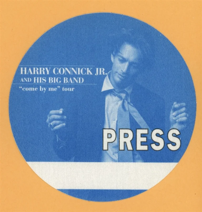 Harry Connick Jr. 1999 Come By Me Concert Tour PRESS Backstage Pass