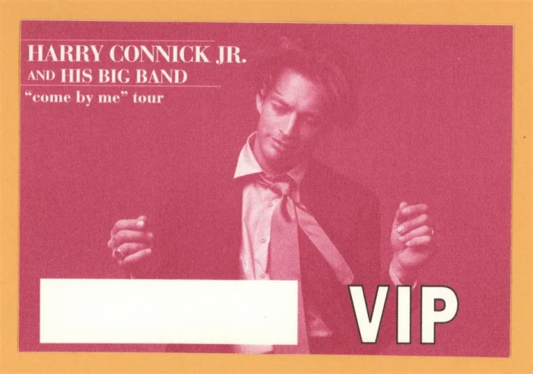 Harry Connick Jr. 1999 Come By Me Concert Tour VIP Backstage Pass