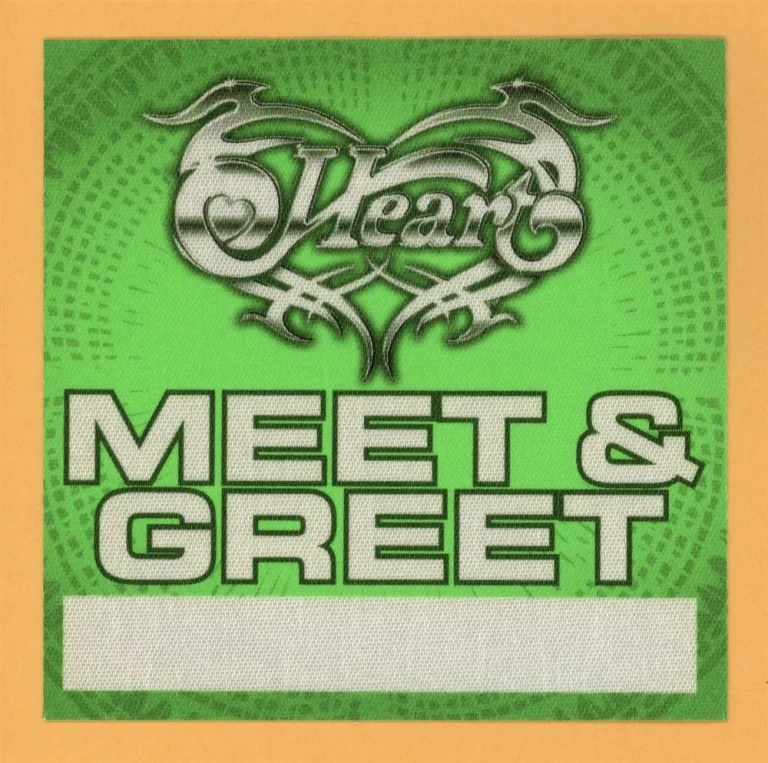 Heart 2008 w/ Journey & Cheap Trick Concert Tour MEET & GREET Backstage Pass