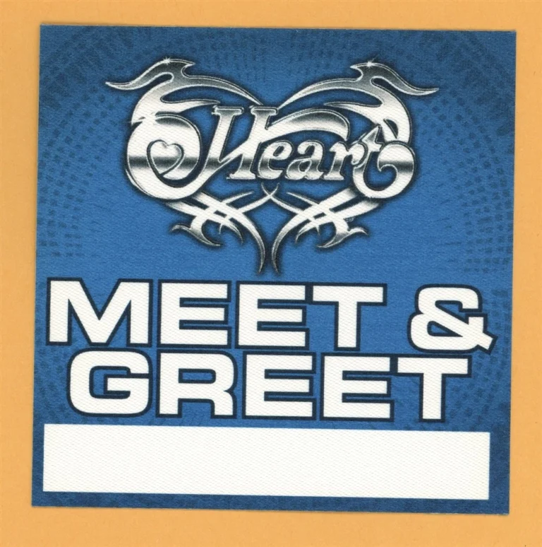 Heart 2008 w/ Journey & Cheap Trick Concert Tour MEET & GREET Backstage Pass