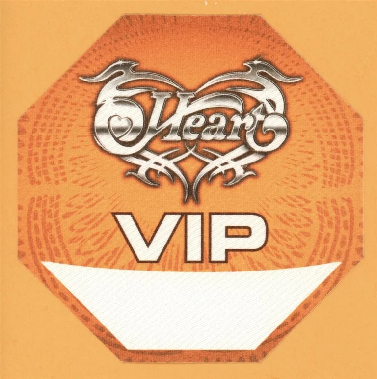 Heart 2008 w/ Journey & Cheap Trick Concert Tour VIP Backstage Pass