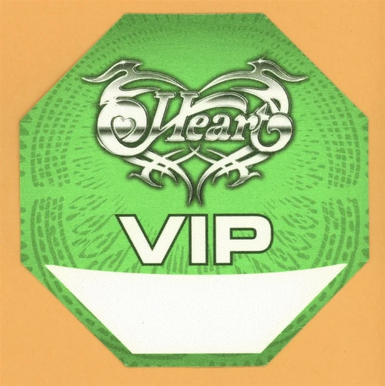 Heart 2008 w/ Journey & Cheap Trick Concert Tour VIP Backstage Pass