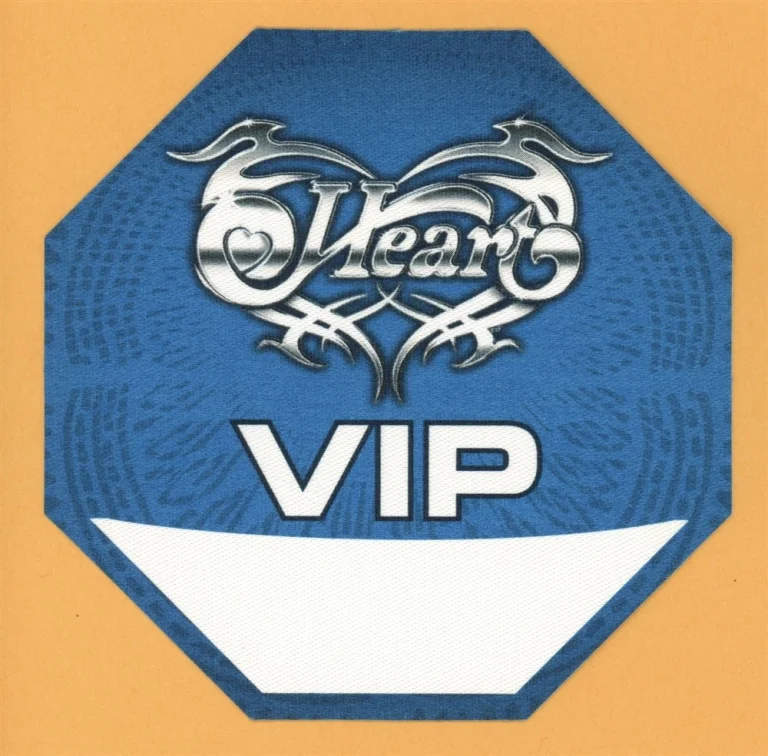 Heart 2008 w/ Journey & Cheap Trick Concert Tour VIP Backstage Pass