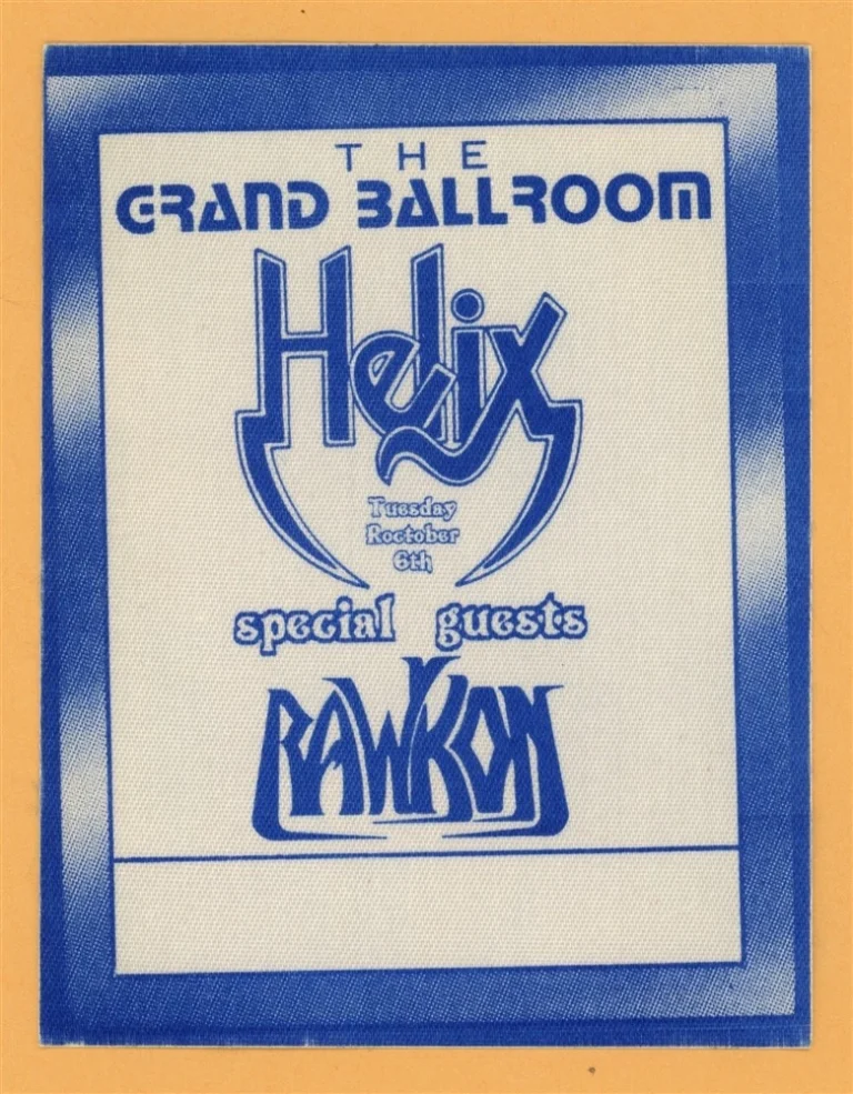 Helix 2004 Rockin' in My Outer Space Concert Tour Backstage Pass