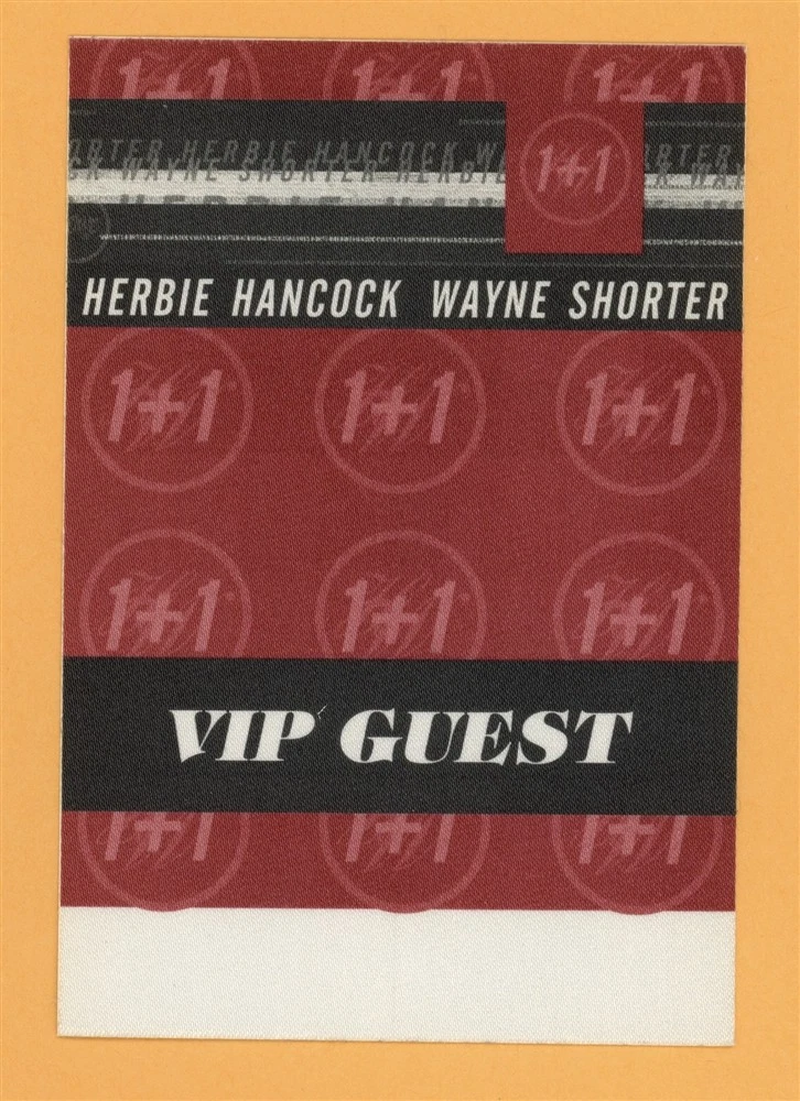 Herbie Hancock 1997 1+1 Concert Tour Backstage Pass