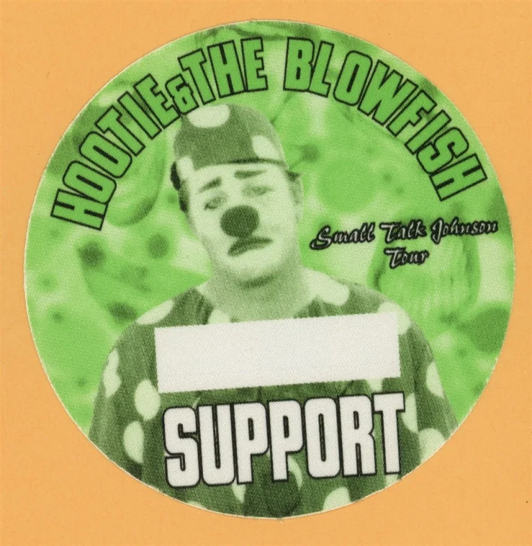 Hootie & The Blowfish 1996 Fairweather Johnson Concert Tour Backstage Pass