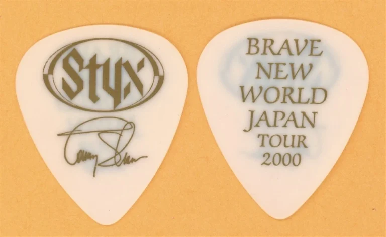 Styx Tommy Shaw Vintage Guitar Pick - 2000 Japan Brave New World Tour