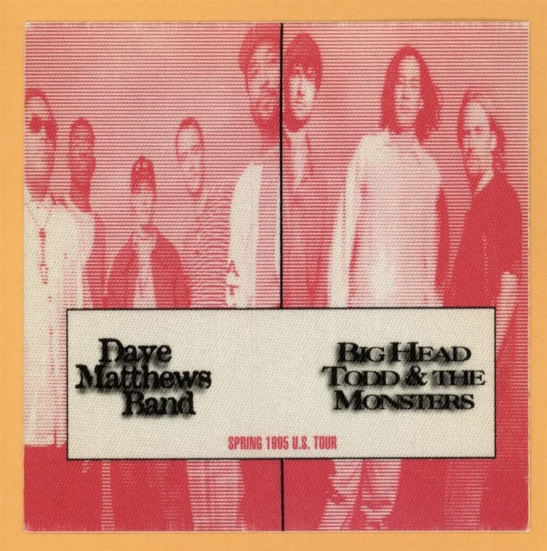 Dave Matthews Band 1995 Under the Table & Dreaming Concert Tour Backstage Pass