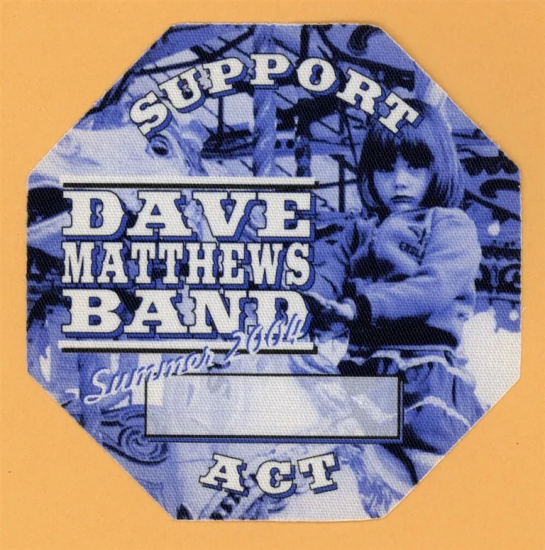 Dave Matthews Band 2004 Summer Concert Tour SUPPORT Backstage Pass