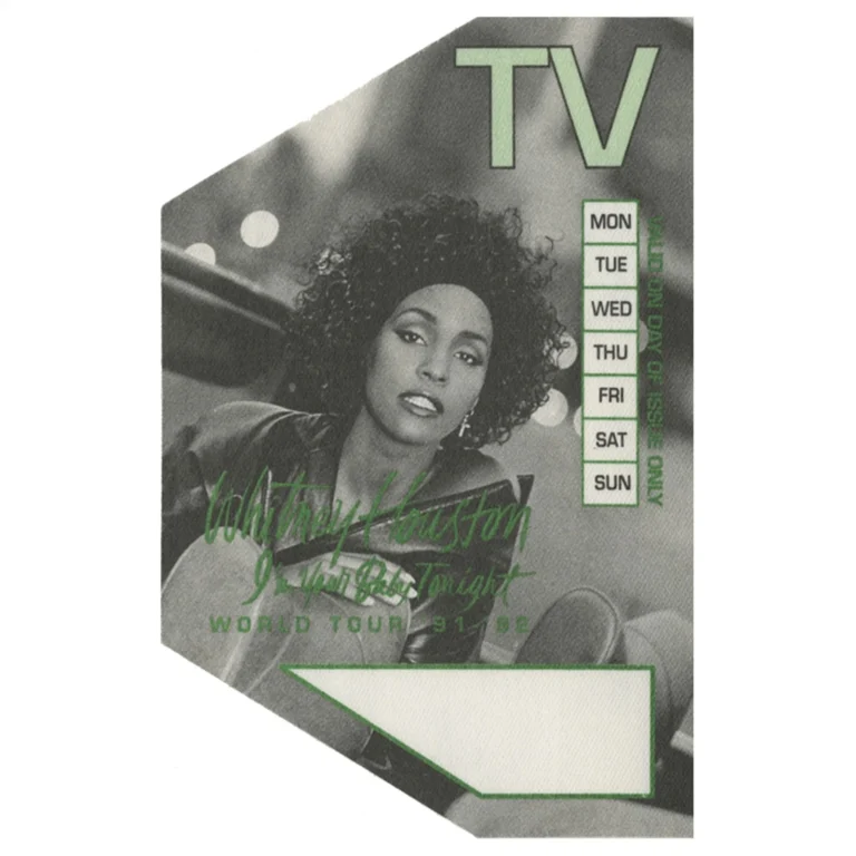 Whitney Houston 1991 I'm Your Baby Tonight Concert Tour TV Backstage Pass
