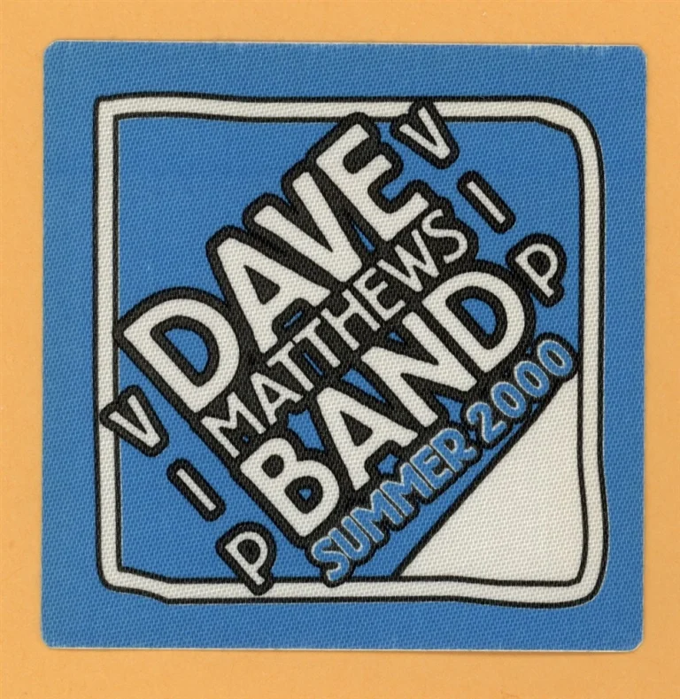 Dave Matthews Band 2000 Summer Concert Tour VIP Backstage Pass