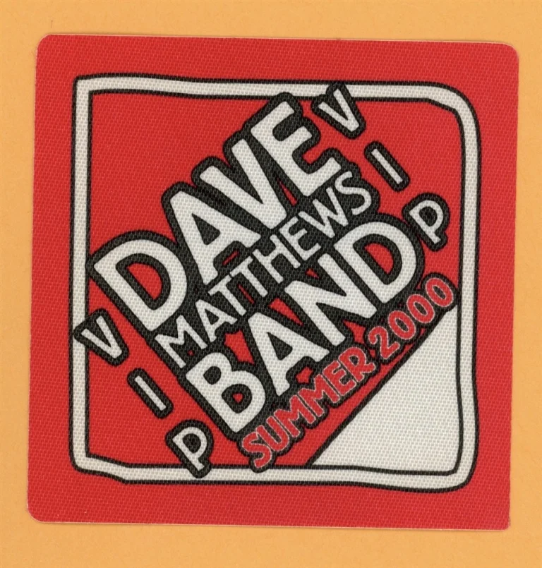 Dave Matthews Band 2000 Summer Concert Tour VIP Backstage Pass