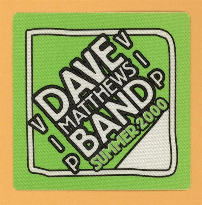 Dave Matthews Band 2000 Summer Concert Tour VIP Backstage Pass