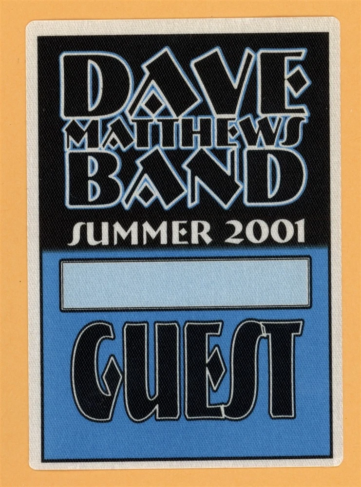 Dave Matthews Band 2001 Summer Concert Tour GUEST Backstage Pass