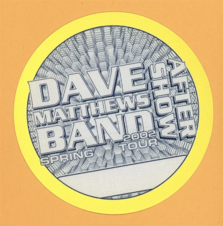 Dave Matthews Band 2002 Spring Concert Tour AFTER SHOW Backstage Pass